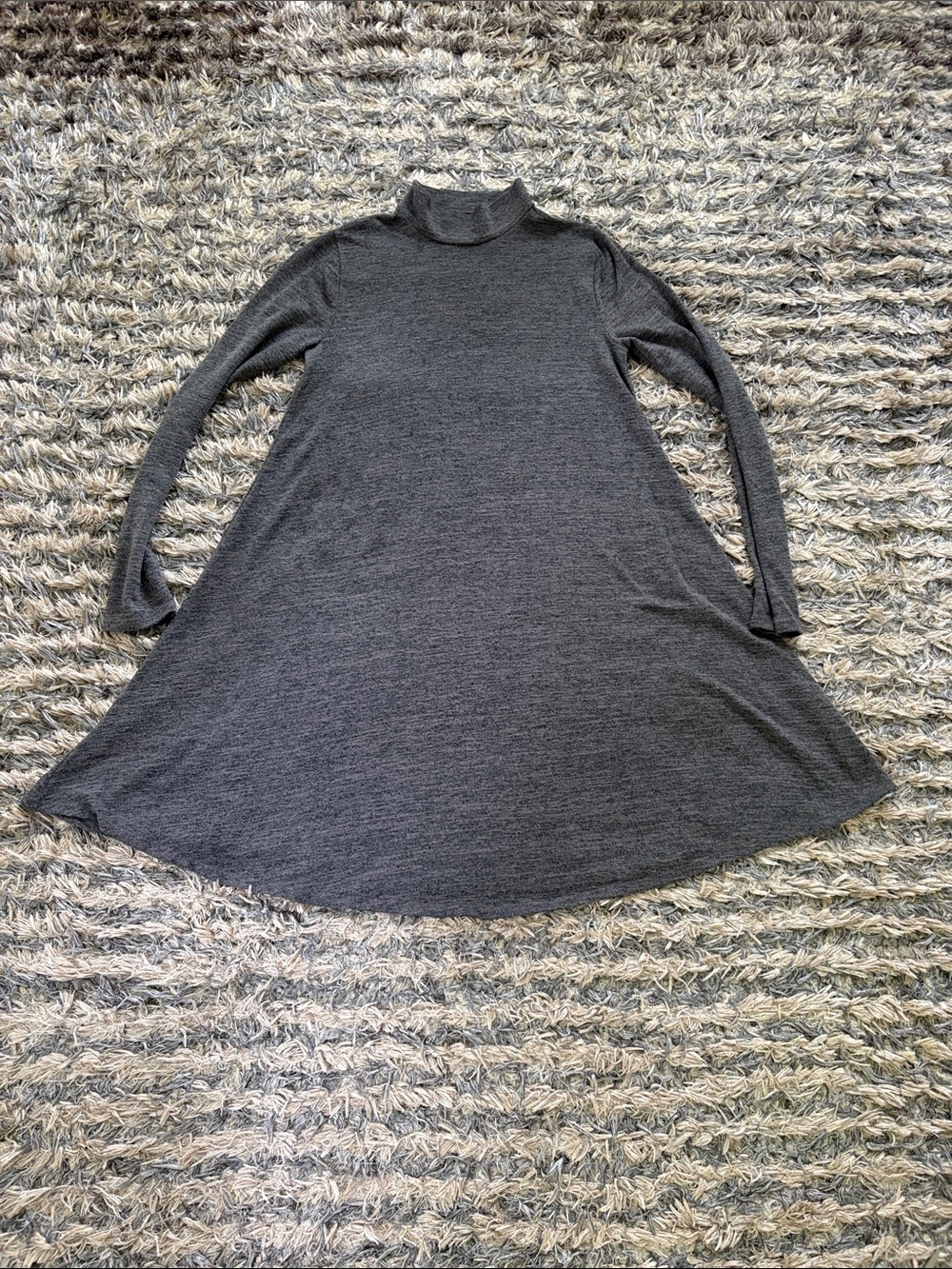 Abercrombie & Fitch Charcoal Gray Long Sleeve Swing Dress Size S